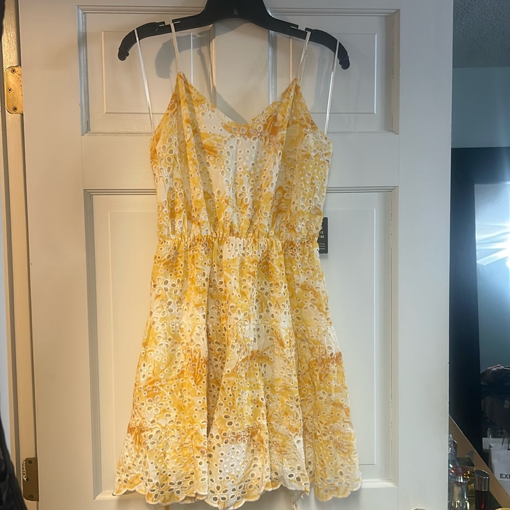 Eyelet, mini dress, Express, size Small